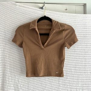 Hollister Short Sleeve Crop Top